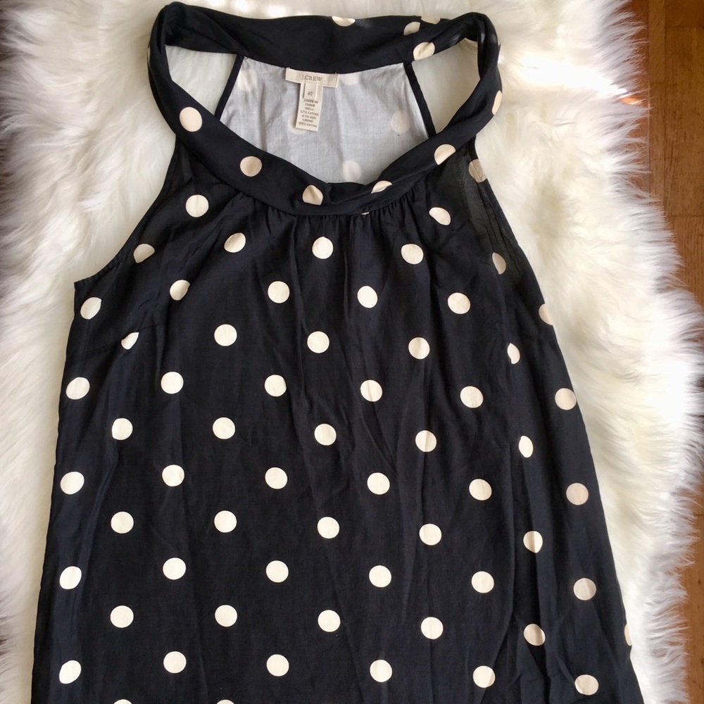 J Crew Black and Tan Tank Top